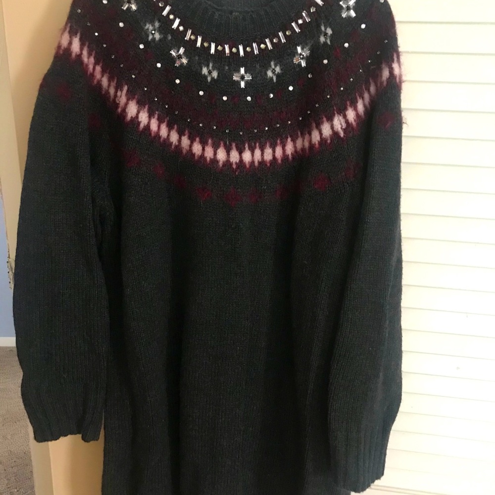 J crew fair isle sweater dress